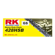 Load image into Gallery viewer, RK CHAIN 428 HEAVY DUTY - 136 LINK - GOLD
