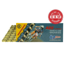Load image into Gallery viewer, CZ 420 Gold MX Race Chain - 130 Link
