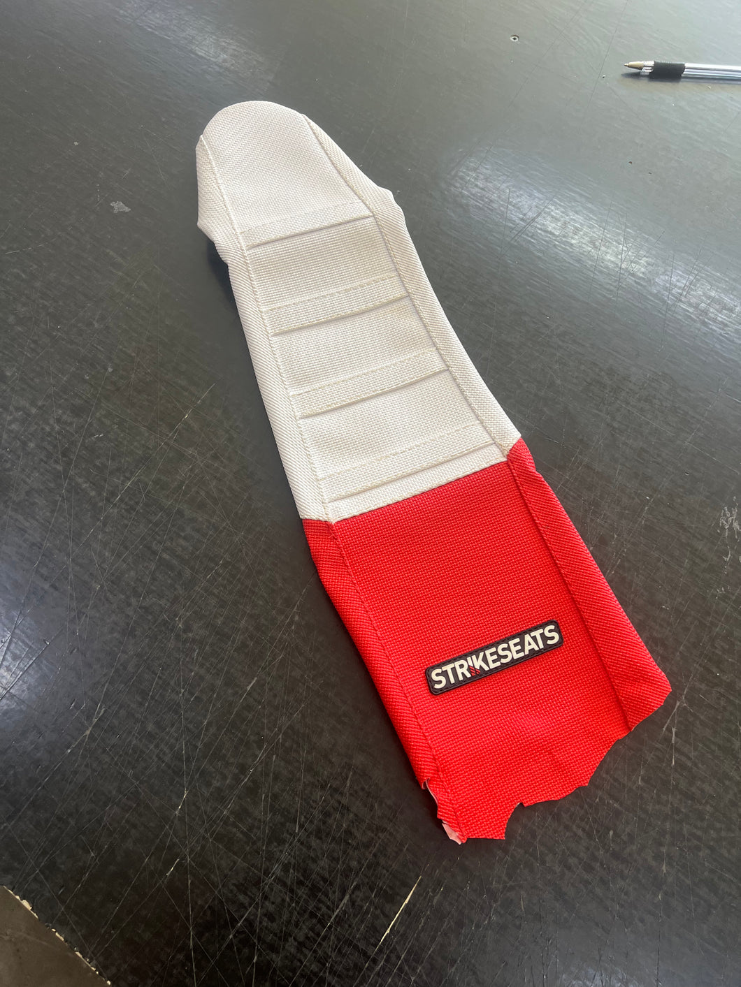 Strike Seats Red/White TALL Seat Cover - CRF110 2019 onwards