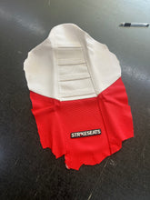 Load image into Gallery viewer, Strike Seats Red/White TALL Seat Cover - CRF110 2019 onwards
