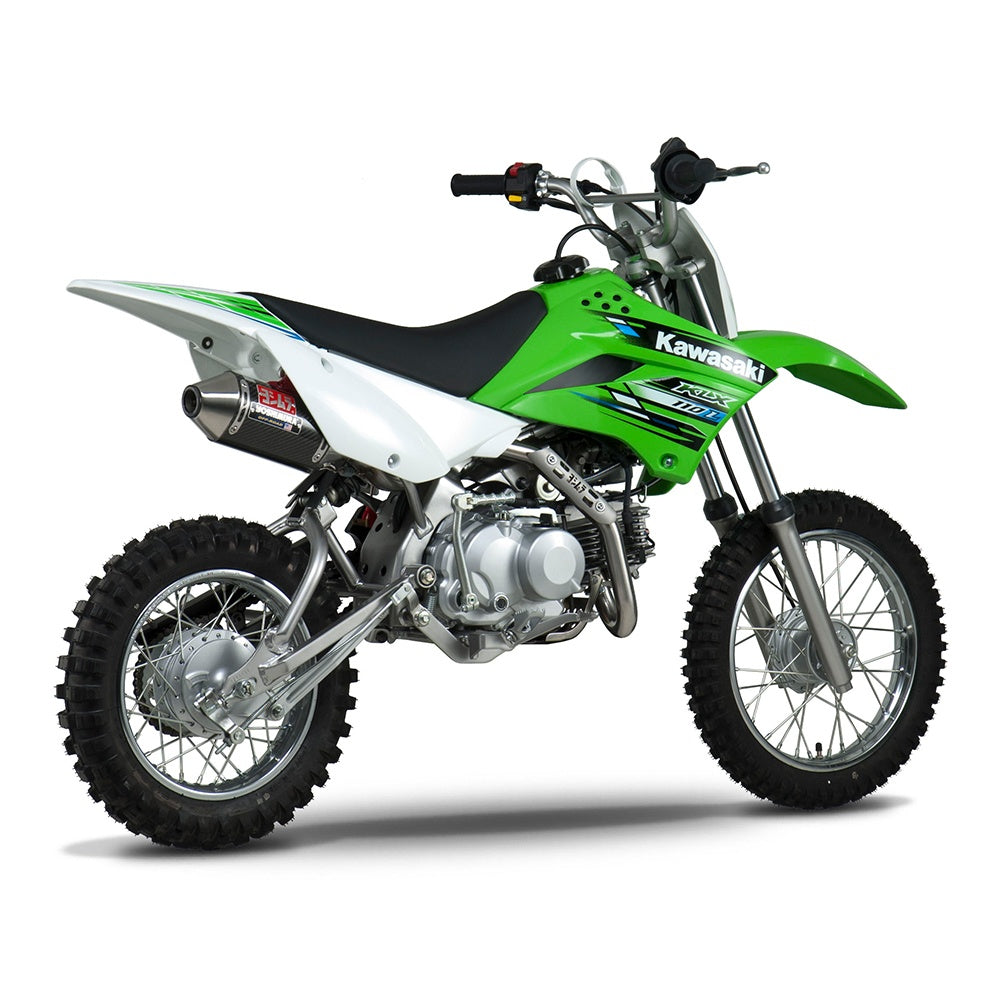 Yoshimura RS-2 Stainless Full Exhaust w/ Carbon Fiber Muffler - KLX110