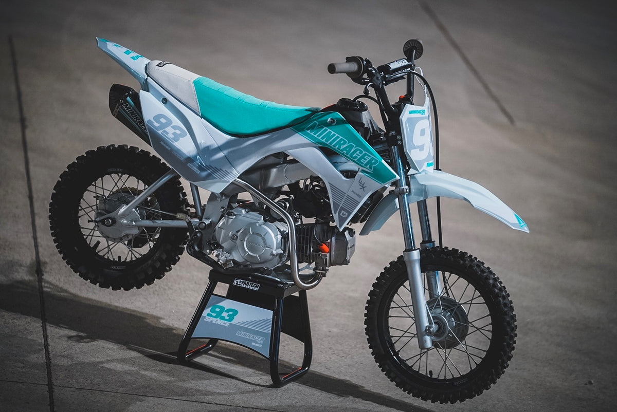 MiniRacer Team Series CRF110 Graphic Kit Teal LE Edition MiniRacer