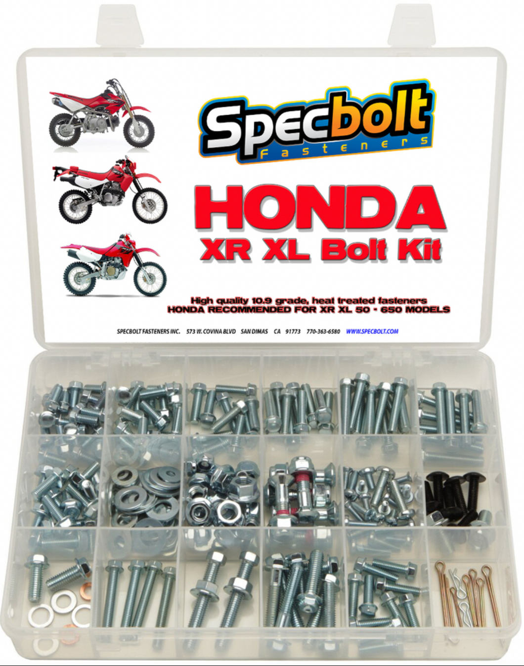 Specbolt Honda XR & XL 250pc Kit (Zinc)